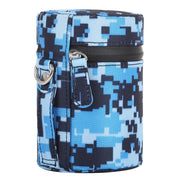 Camouflage Color Small Lens Case Zippered Cloth Pouch Box for DSLR Camera Lens, Size: 11x8x8cm (Blue)