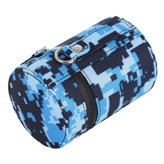 Camouflage Color Small Lens Case Zippered Cloth Pouch Box for DSLR Camera Lens, Size: 11x8x8cm (Blue)