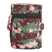 Camouflage Color Small Lens Case Zippered Cloth Pouch Box for DSLR Camera Lens, Size: 11x8x8cm (Brown)