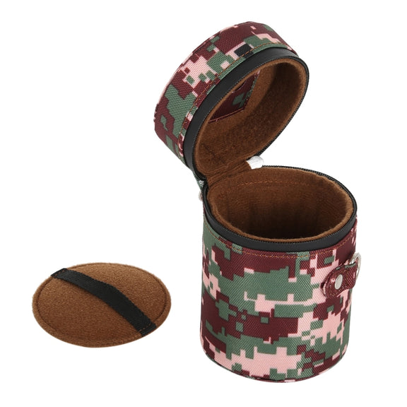 Camouflage Color Small Lens Case Zippered Cloth Pouch Box for DSLR Camera Lens, Size: 11x8x8cm (Brown)