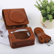Retro Style Full Body Camera PU Leather Case Bag with Strap for FUJIFILM instax SQUARE SQ6 (Brown)