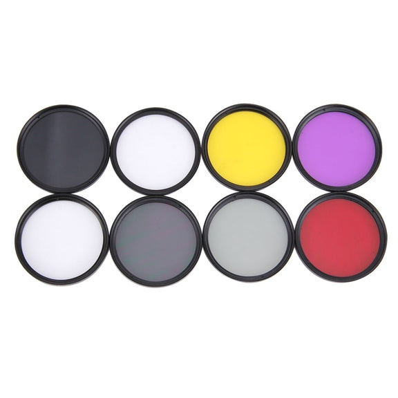 JUNESTAR 11 in 1 Proffesional 52mm Lens Filter(CPL + UV + ND8 + ND4 + ND2 + Star 8 + Red + Yellow + FLD / Purple) & Water-resistant Housing Case Adapter Ring & Lens Protective Cap for GoPro HERO4 / 3+ / 3 & Xiaomi Xiaoyi Yi I / II 4K Sport Action Camera