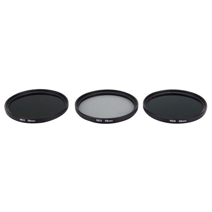 JUNESTAR Proffesional 58mm Lens Filter ND Filter Kits (ND2 + ND4 + ND8) for GoPro & Xiaomi Xiaoyi Yi & SJCAM Sport Action Camera - free shipping - PMC Jewellery - Order now!