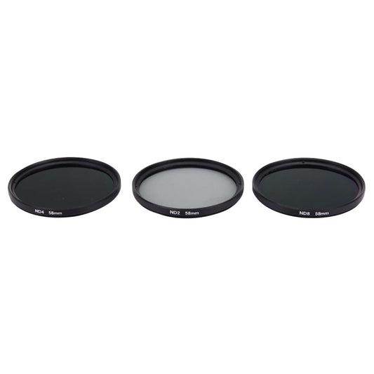 JUNESTAR Proffesional 58mm Lens Filter ND Filter Kits (ND2 + ND4 + ND8) for GoPro & Xiaomi Xiaoyi Yi & SJCAM Sport Action Camera - free shipping - PMC Jewellery - Order now!