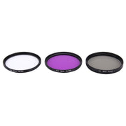 JUNESTAR 3 in 1 Proffesional 58mm Lens Filter(CPL + UV + FLD / Purple) for GoPro & Xiaomi Xiaoyi Yi Sport Action Camera