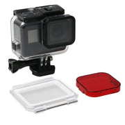 For GoPro HERO6 /5 Black 60m Underwater Water-resistant Housing Diving Case with Touch Screen Back Door & Filter / Buckle Basic Mount & Screw, No Need to Disassemble Lens