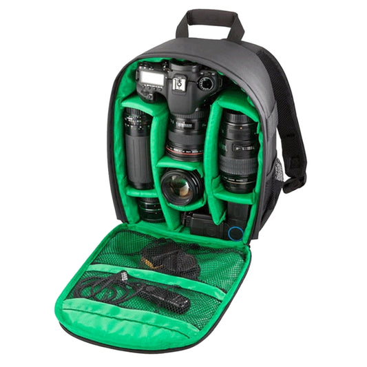INDEPMAN DL-B013 Portable Waterproof Scratch-proof Outdoor Sports Backpack Camera Bag Phone Tablet Bag for GoPro, SJCAM, Nikon, Canon, Xiaomi Xiaoyi YI, iPad, Apple, Samsung, Huawei, Size: 26.5 * 12.5 * 33 cm(Green) - free shipping - PMC Jewellery - Order now!