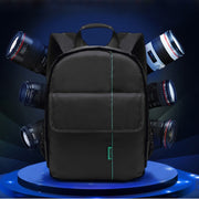 INDEPMAN DL-B013 Portable Water-resistant Scratch-proof Outdoor Sports Backpack Camera Bag Phone Tablet Bag for GoPro, SJCAM, Nikon, Canon, Xiaomi Xiaoyi YI, iPad, Apple, Samsung, Huawei, Size: 26.5 * 12.5 * 33 cm(Green)