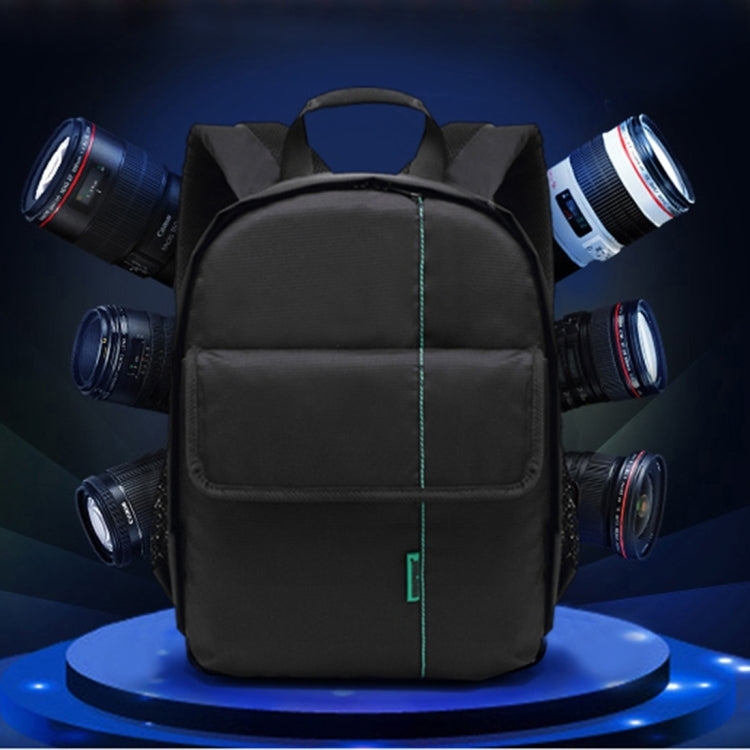 INDEPMAN DL-B013 Portable Water-resistant Scratch-proof Outdoor Sports Backpack Camera Bag Phone Tablet Bag for GoPro, SJCAM, Nikon, Canon, Xiaomi Xiaoyi YI, iPad, Apple, Samsung, Huawei, Size: 26.5 * 12.5 * 33 cm(Green)