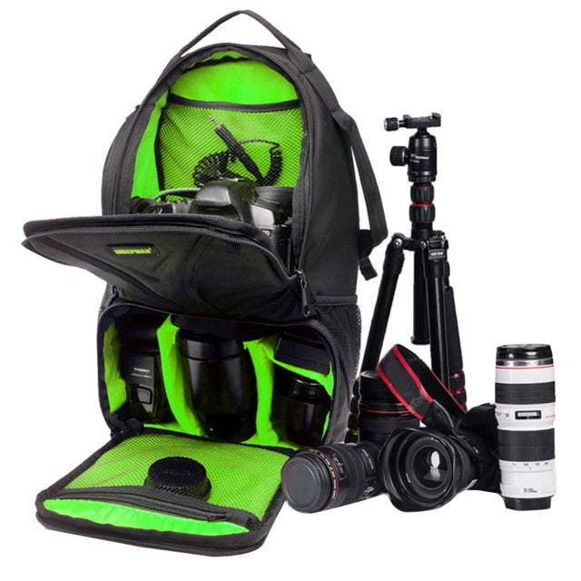 INDEPMAN DL-B016 Portable Water-resistant Scratch-proof Outdoor Sports Sling Shoulder Bag Camera Bag Phone Tablet Bag for GoPro, SJCAM, Nikon, Canon, Xiaomi Xiaoyi YI, iPad, Apple, Samsung, Huawei, Size: 25.5 * 19 * 44 cm(Green)