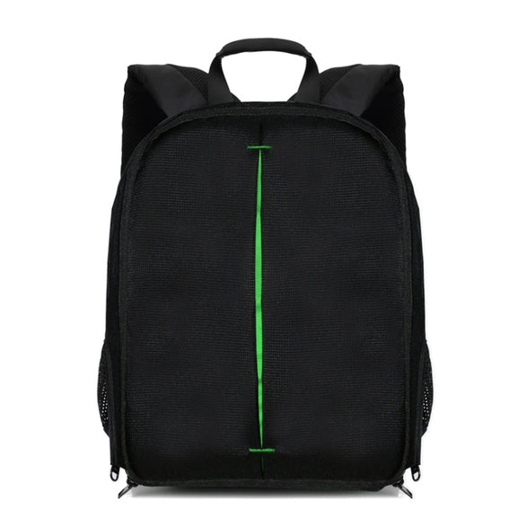 DL-B028 Portable Casual Style Water-resistant Scratch-proof Outdoor Sports Backpack SLR Camera Bag Phone Bag for GoPro, SJCAM, Nikon, Canon, Xiaomi Xiaoyi YI, iPad, Apple, Samsung, Huawei, Size: 27.5 * 12.5 * 34 cm(Green)