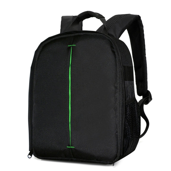 DL-B028 Portable Casual Style Water-resistant Scratch-proof Outdoor Sports Backpack SLR Camera Bag Phone Bag for GoPro, SJCAM, Nikon, Canon, Xiaomi Xiaoyi YI, iPad, Apple, Samsung, Huawei, Size: 27.5 * 12.5 * 34 cm(Green)