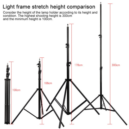 3m Height Professional Photography Metal Lighting Stand Spring Buffer Holder for Studio Flash Light - free shipping - PMC Jewellery - Order now!