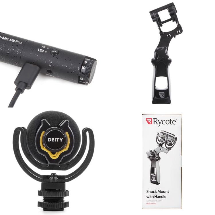 Deity V-Mic D3 Pro Kit Directional Condenser Shotgun Microphone with Shock Mount with Handle (Black) - free shipping - PMC Jewellery - Order now!