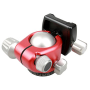FITTEST X4 Low Center of Gravity High Locking Force Panoramic Ball Head with Quick Release Plate for DSLR & Digital Cameras, Load Max 10kg(Red)