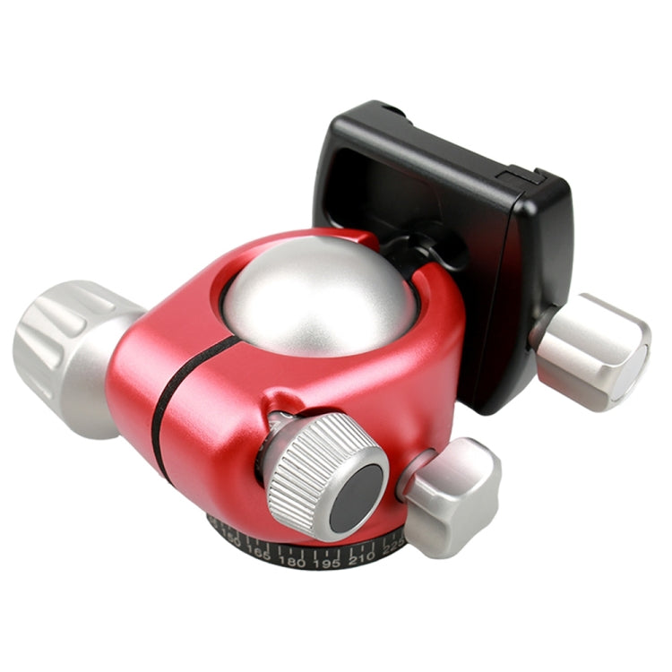 FITTEST X4 Low Center of Gravity High Locking Force Panoramic Ball Head with Quick Release Plate for DSLR & Digital Cameras, Load Max 10kg(Red)