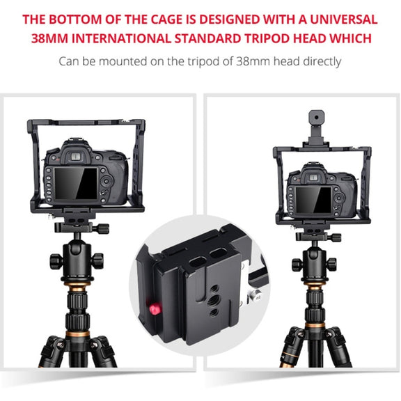 YELANGU C8 YLG0910 Handle Video Camera Cage Stabilizer(Black)