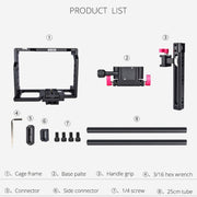 YELANGU C8 YLG0910 Handle Video Camera Cage Stabilizer(Black)