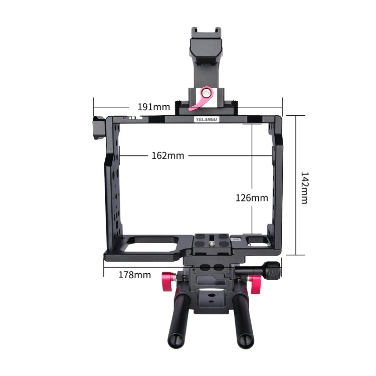 YELANGU C8 YLG0910 Handle Video Camera Cage Stabilizer(Black) - free shipping - PMC Jewellery - Order now!