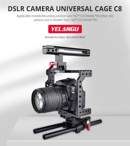 YELANGU C8 YLG0910 Handle Video Camera Cage Stabilizer(Black) - free shipping - PMC Jewellery - Order now!