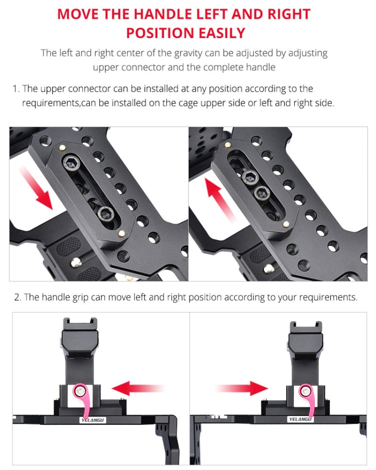YELANGU C8 YLG0910 Handle Video Camera Cage Stabilizer(Black) - free shipping - PMC Jewellery - Order now!