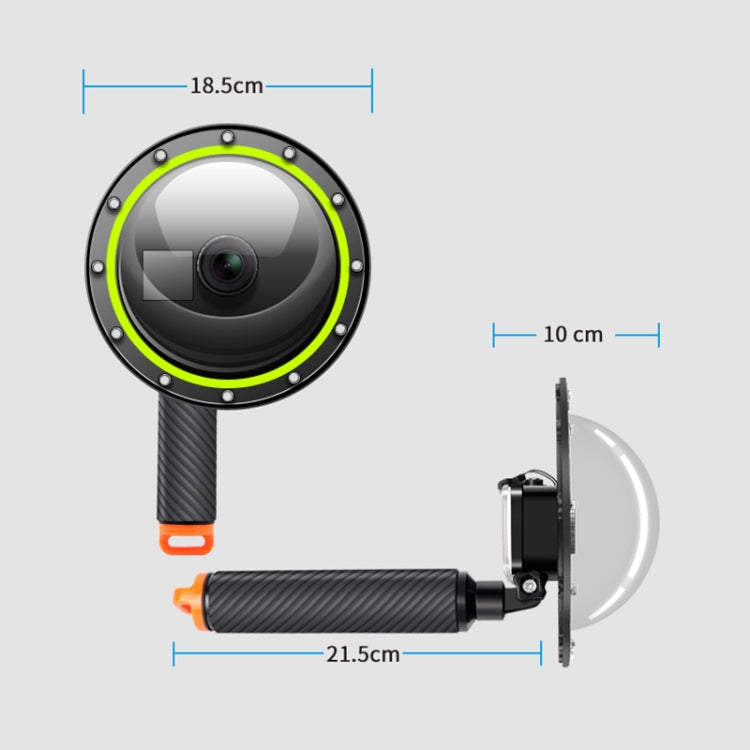 RUIGPRO Floating Hand Grip Dome Port Underwater Diving Camera Lens Transparent Cover for DJI Osmo Action - free shipping - PMC TechLife - Order now!