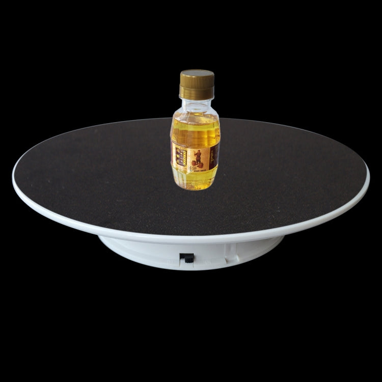 25cm 360 Degree Electric Rotating Turntable Display Stand Video Shooting Props Turntable for Photography, Load 3kg, Powered by Battery(Black White) - free shipping - PMC Jewellery - Order now!