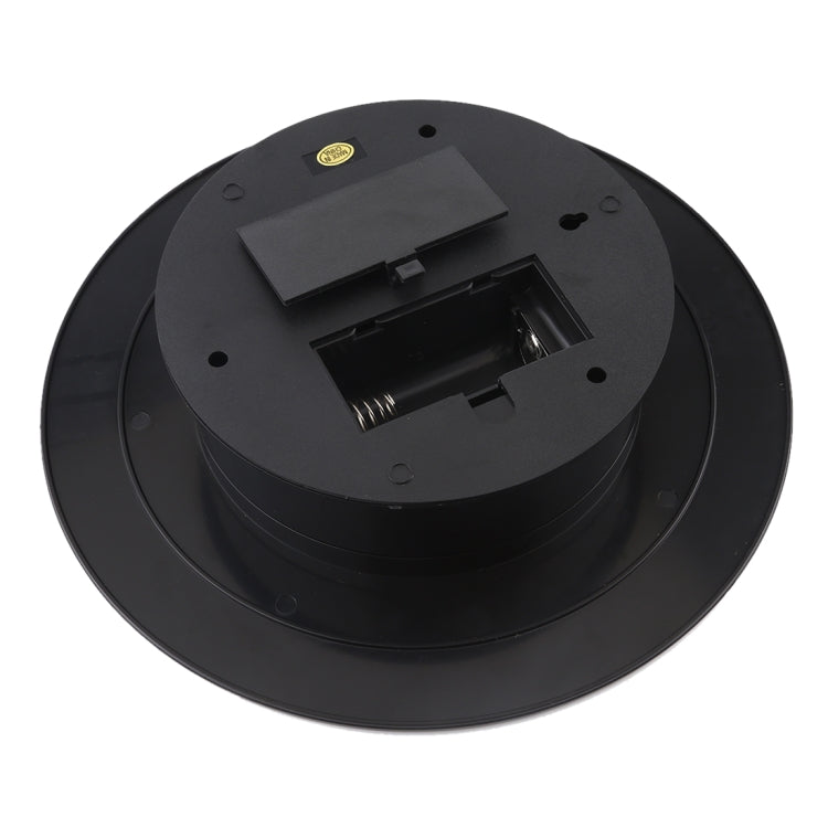 25cm 360 Degree Electric Rotating Turntable Display Stand Video Shooting Props Turntable for Photography, Load 3kg, Powered by Battery(Black White)