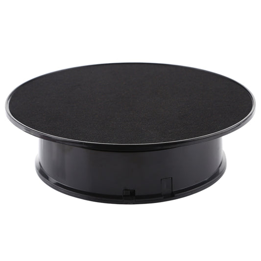 20cm 360 Degree Electric Rotating Turntable Display Stand Photography Video Shooting Props Turntable, Load 1.5kg, Powered by Battery & USB(Black) - free shipping - PMC Jewellery - Order now!