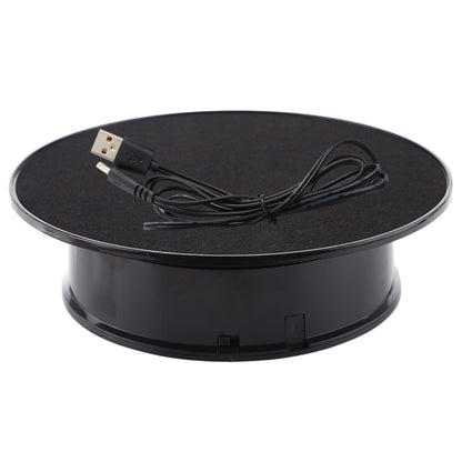20cm 360 Degree Electric Rotating Turntable Display Stand Photography Video Shooting Props Turntable, Load 1.5kg, Powered by Battery & USB(Black) - free shipping - PMC Jewellery - Order now!