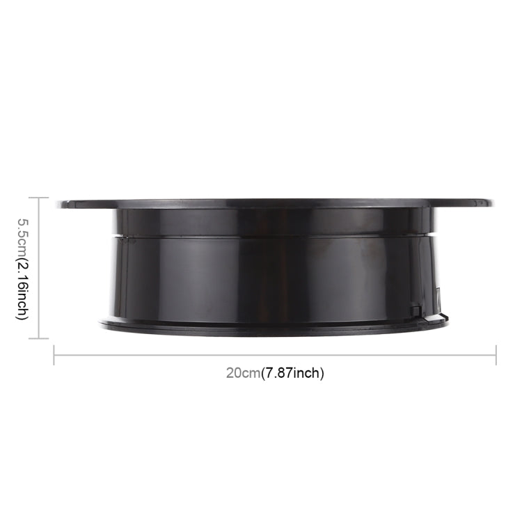 20cm 360 Degree Electric Rotating Turntable Display Stand Photography Video Shooting Props Turntable, Load 1.5kg, Powered by Battery & USB(Black) - free shipping - PMC Jewellery - Order now!