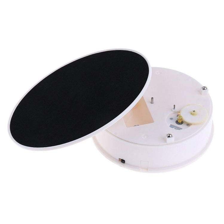 20cm 360 Degree Electric Rotating Turntable Display Stand Photography Video Shooting Props Turntable, Load 1.5kg, Powered by Battery & USB(White + Black) - free shipping - PMC Jewellery - Order now!