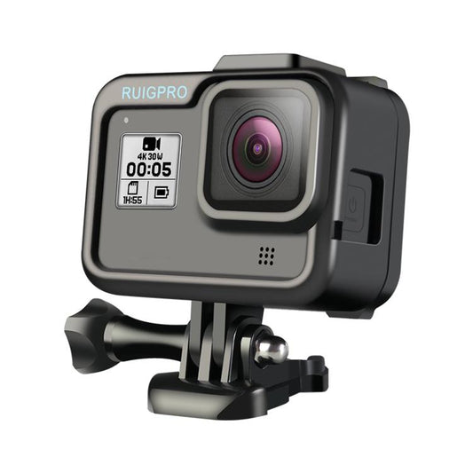 RUIGPRO for GoPro HERO8 Black Standard Border PC ABS Frame Mount Protective Case(Black) - free shipping - PMC Jewellery - Order now!