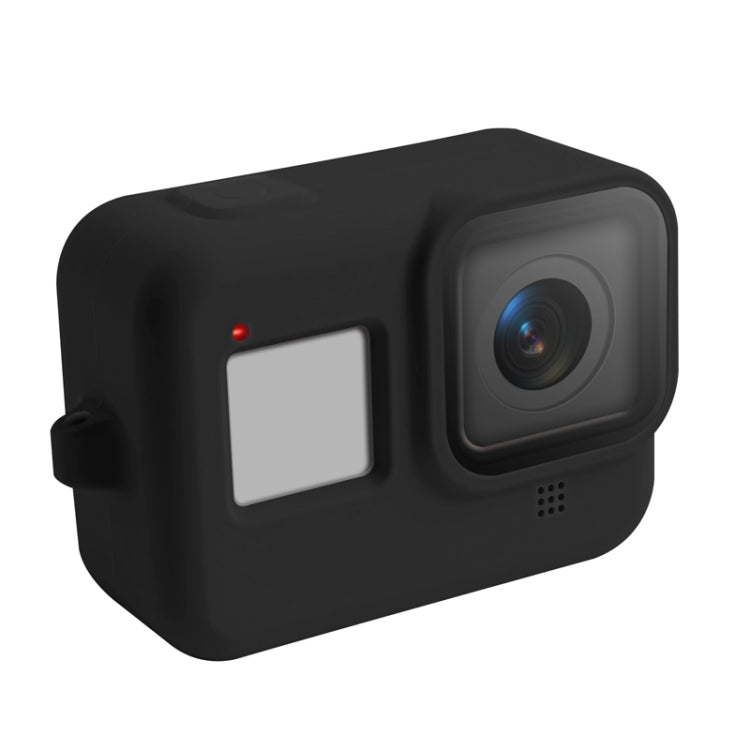 Silicone Protective Case Cover with Wrist Strap for GoPro HERO8 Black(Black) - Silicone Cases by RUIGPRO | Online Shopping South Africa | PMC TechLife | Buy Now Pay Later Mobicred