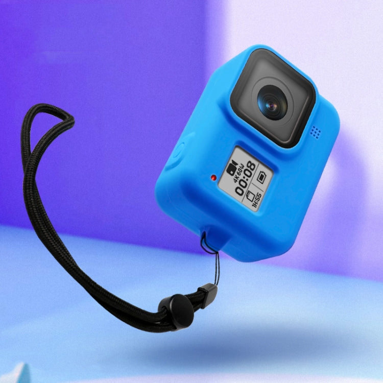 Silicone Protective Case Cover with Wrist Strap for GoPro HERO8 Black(Blue) - Silicone Cases by RUIGPRO | Online Shopping South Africa | PMC TechLife | Buy Now Pay Later Mobicred