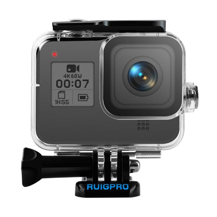 RUIGPRO for GoPro HERO8 Black 45m Waterproof Housing Protective Case with Buckle Basic Mount & Screw(Transparent) - free shipping - PMC TechLife - Order now!