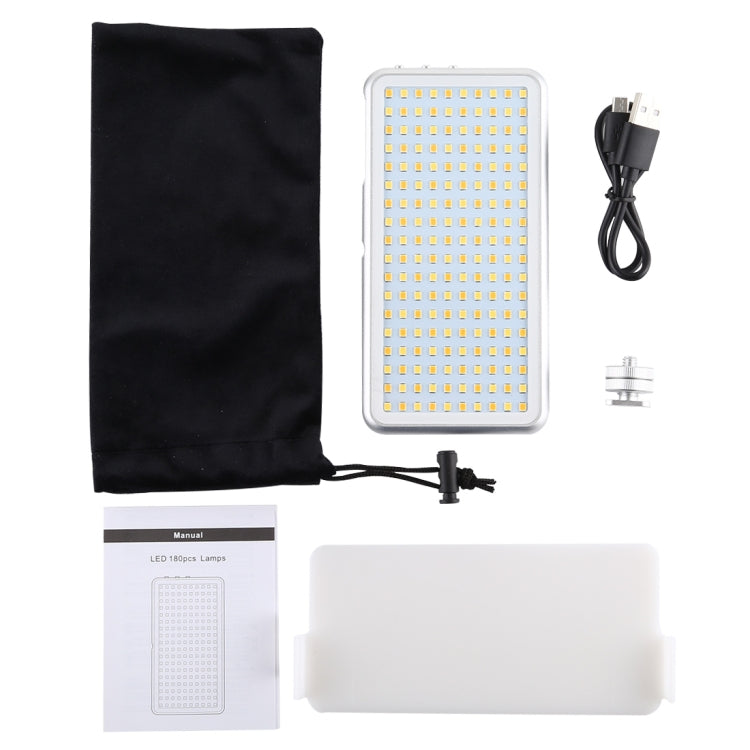 LED011S Pocket 180 LEDs Professional Vlogging Photography Video & Photo Studio Light with OLED Display & Cold Shoe Adapter Mount for Canon / Nikon DSLR Cameras - free shipping - PMC Jewellery - Order now!