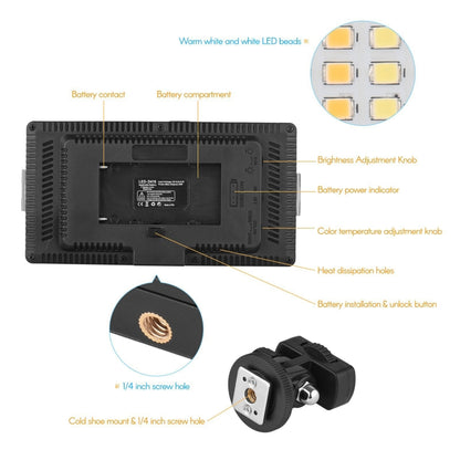 LED01 416 LEDs 3600LM Professional Vlogging Photography Video & Photo Studio Light for Canon / Nikon DSLR Cameras - free shipping - PMC Jewellery - Order now!