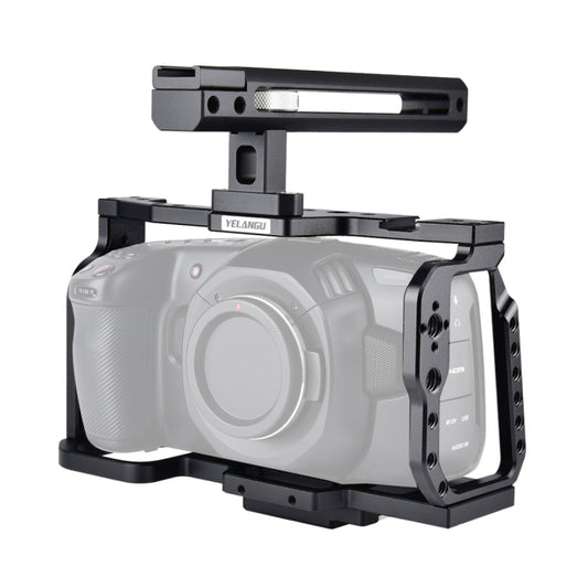 YELANGU C9-A YLG0911A Handle Video Camera Cage Stabilizer for DJI BMPCC 4K(Black) - free shipping - PMC Jewellery - Order now!