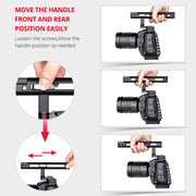 YELANGU C9-A YLG0911A Handle Video Camera Cage Stabilizer for DJI BMPCC 4K(Black)