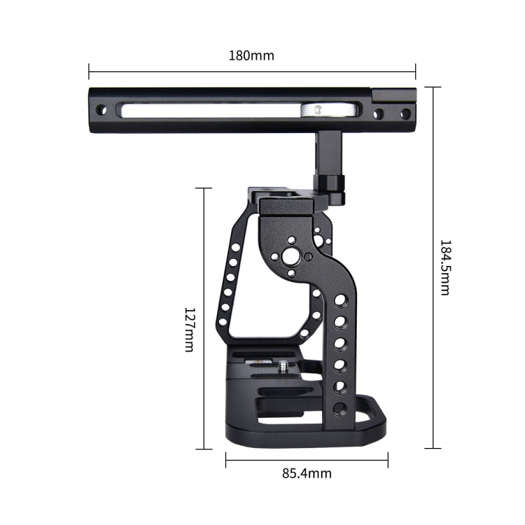 YELANGU C9-A YLG0911A Handle Video Camera Cage Stabilizer for DJI BMPCC 4K(Black)