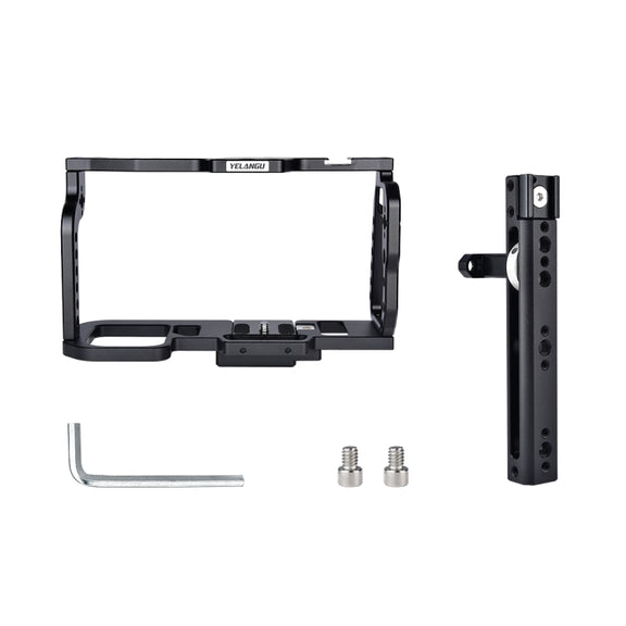 YELANGU C9-A YLG0911A Handle Video Camera Cage Stabilizer for DJI BMPCC 4K(Black)