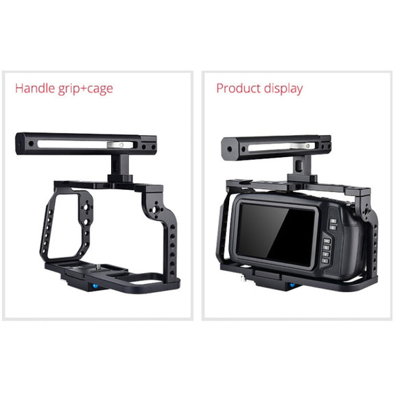 YELANGU C9-A YLG0911A Handle Video Camera Cage Stabilizer for DJI BMPCC 4K(Black)