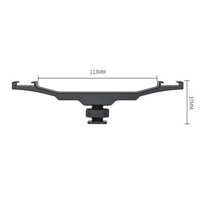 YELANGU YLG0702A Dual Cold Hot Shoe Mount Adapter Aluminum Alloy Extension Bracket (Black) - free shipping - PMC Jewellery - Order now!