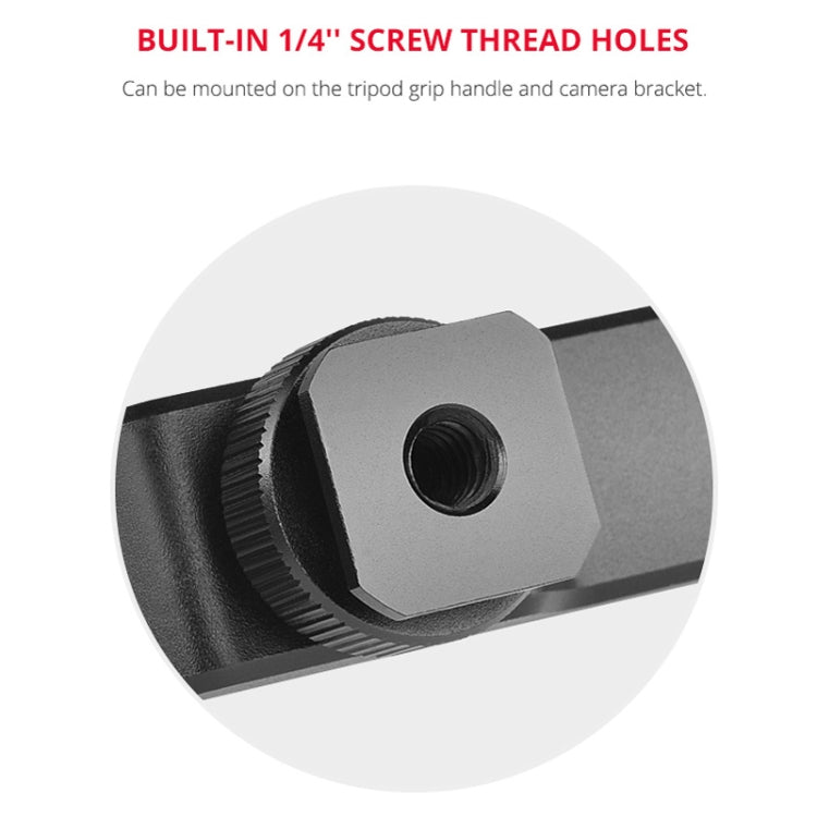 YELANGU YLG0702A Dual Cold Hot Shoe Mount Adapter Aluminum Alloy Extension Bracket (Black) - free shipping - PMC TechLife - Order now!