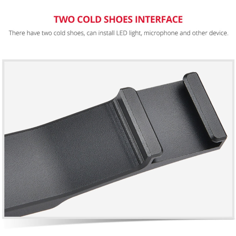 YELANGU YLG0702A Dual Cold Hot Shoe Mount Adapter Aluminum Alloy Extension Bracket (Black) - free shipping - PMC Jewellery - Order now!