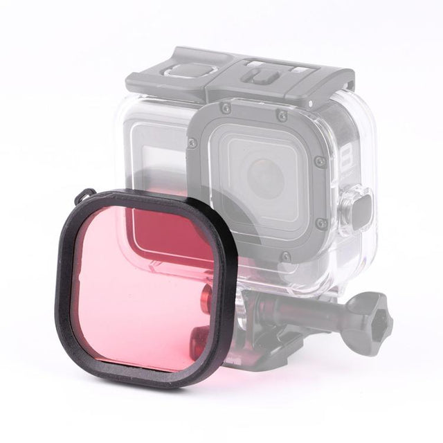 Square Housing Diving Color Lens Filter for GoPro HERO8 Black Original Water-resistant Housing (Pink)