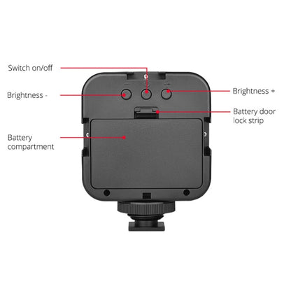 YELANGU LED01 49 LED Video Light for Camera / Video Camcorder (Black) - free shipping - PMC Jewellery - Order now!