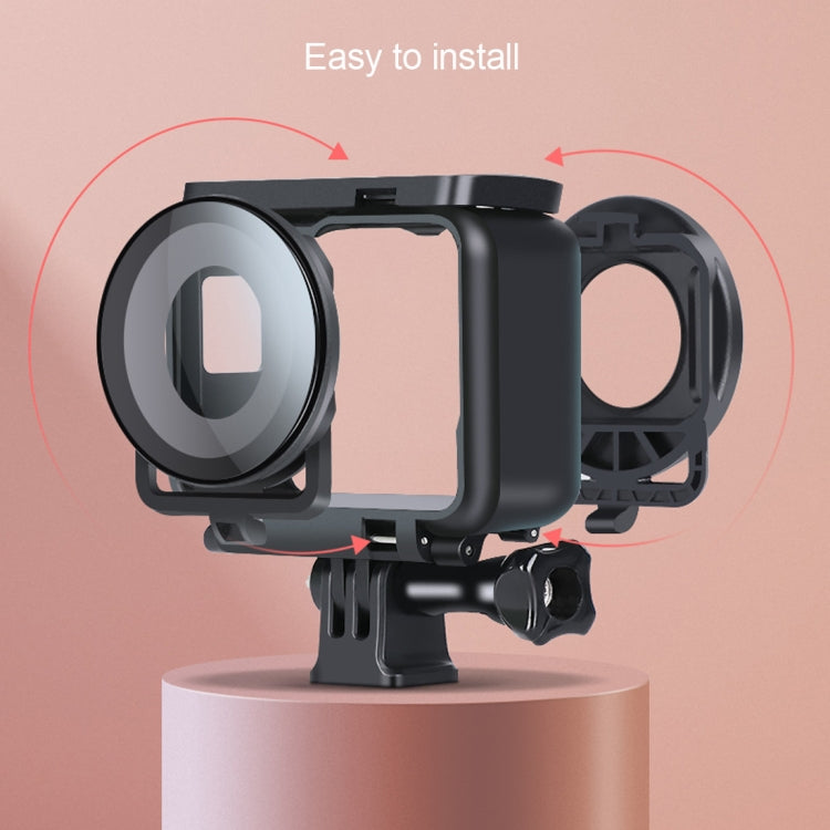 Lens Guard Protective Glass Cover for Insta360one R Panoramic Camera with Frame(Black) - Len Accessories by PMC TechLife | Online Shopping South Africa | PMC TechLife | Buy Now Pay Later Mobicred