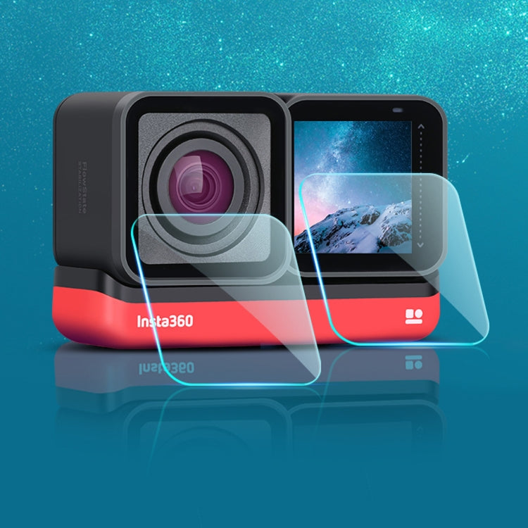 Lens + LCD Display Tempered Glass Film for Insta 360 One R 4K (Transparent) - Protective Film by PMC TechLife | Online Shopping South Africa | PMC TechLife